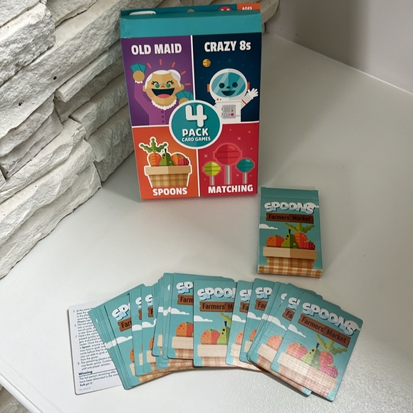 Old Maid, Crazy 8s, Spoons, and Matching Card Games - Picture 6 of 7